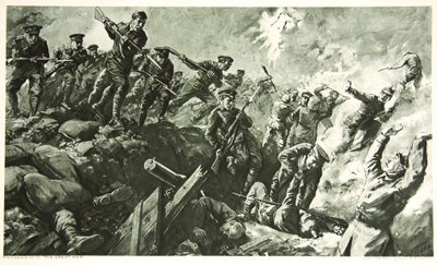 A captura das trincheiras alemãs em Neuve Chapelle de Charles Mills Sheldon