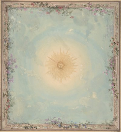 Projetos para Tetos com Sunburst Central, século XIX. de Charles Monblond