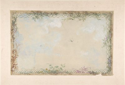 Desenhos para Tetos com Nuvens e Pássaros, século XIX. de Charles Monblond