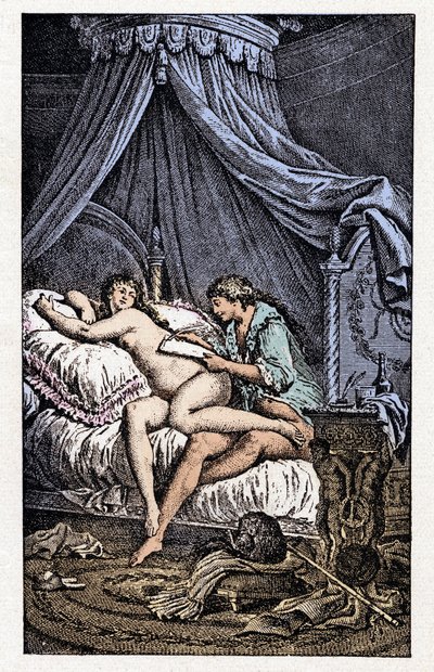 Ilustração para a obra "Liaisons Dangereuses" (gravura) de Charles Monnet