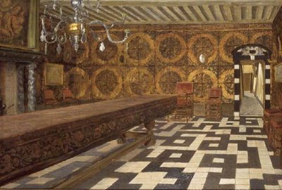 Uma Sala na Planta do Musee, Antuérpia de Charles Napier Hemy