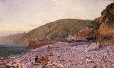 Entre a telha em Clovelly, 1864 de Charles Napier Hemy