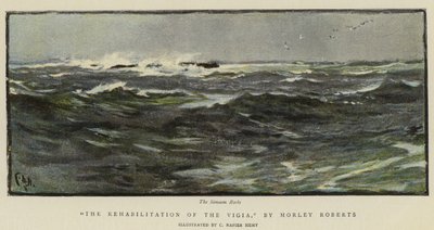 Ilustração para a reabilitação do Vigia, por Morley Roberts de Charles Napier Hemy