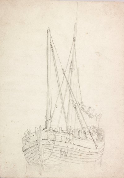 Estudo do barco de pesca de Charles Napier Hemy