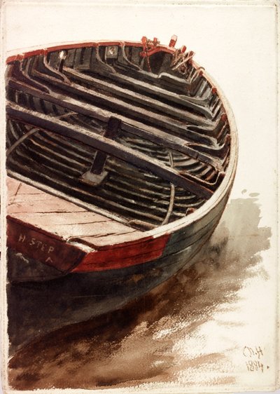 Estudo de um bote de Charles Napier Hemy