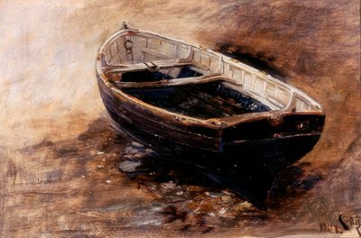 Estudo de um bote, 1901 (óleo sobre papel) de Charles Napier Hemy