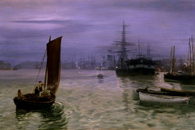 O último barco em de Charles Napier Hemy