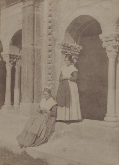 Arlesianas no claustro de Saint-Trophime «Arles» de Charles Nègre