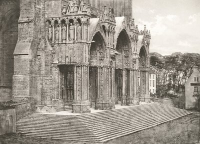 Catedral de Chartres - Pórtico sul, século XII de Charles Nègre