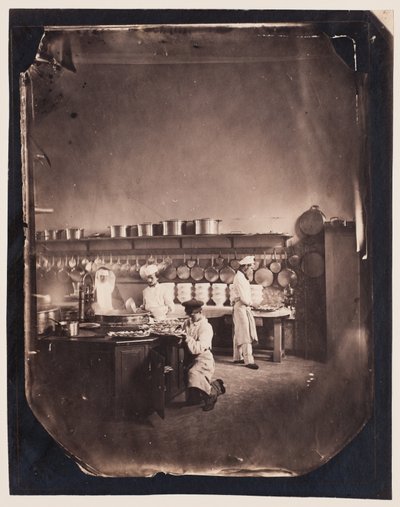 Cozinha do asilo imperial de Vincennes de Charles Nègre