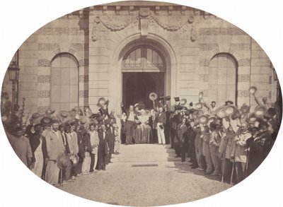 Asile Impérial de Vincennes: Saudação ao Imperador em 15 de agosto de 1859 (foto) de Charles Nègre