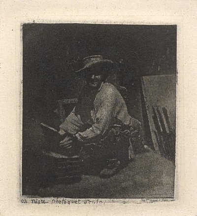 [O Pedreiro Agachado] de Charles Nègre