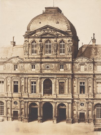 Pavilhão do Relógio, Louvre, Paris de Charles Nègre