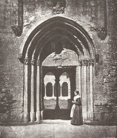 Portal de Saint-Trophime, entrada do Claustro, Arles, Igreja Metropolitana de Saint-Trophime,..., 1852. de Charles Nègre