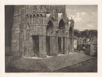 Placa XII – Catedral de Chartres, Portico du Midi (Placa XII – Catedral de Chartres, entrada sul) de Charles Nègre, André Jammes