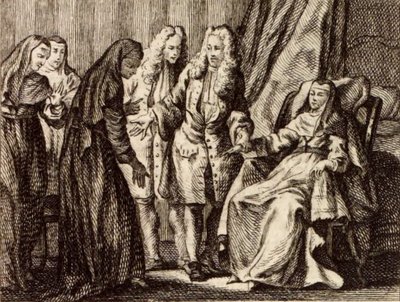 A Abadessa doente de Charles Nicolas Cochin
