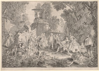 O jogo de Blind Mans Bluff, 1739. de Charles Nicolas Cochin