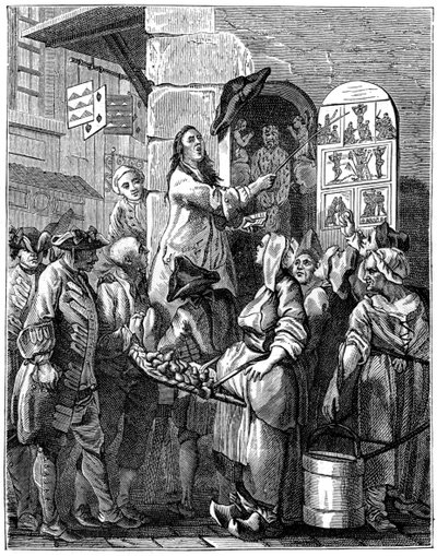 O cantor de cânticos, 1885. de Charles Nicolas Cochin