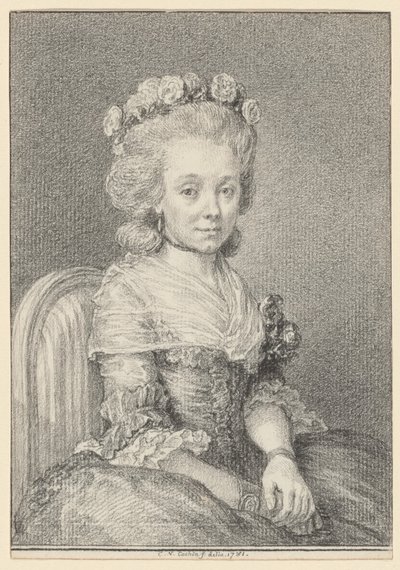 Mademoiselle Grogniard, Senhora de Saint-Just de Charles Nicolas Cochin II