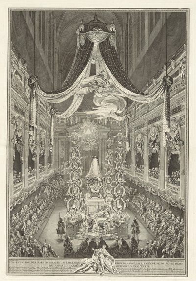 Agentes funerários de Elisabeth Therese de Lorraine de Charles Nicolas Cochin II