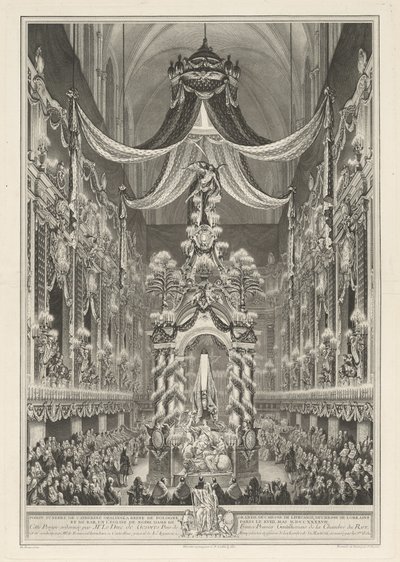 Agentes funerários de Catherine Opalinska de Charles Nicolas Cochin II