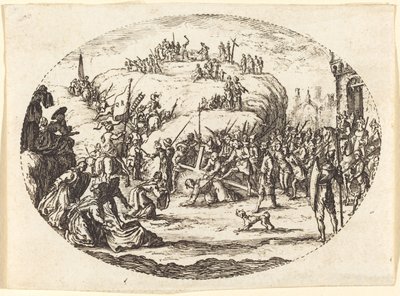 O pequeno carregamento da cruz de Charles Nicolas Cochin I after Jacques Callot