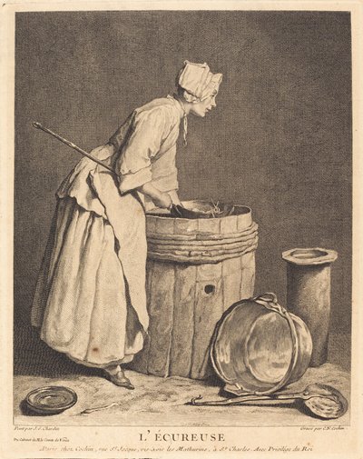 O esquilo de Charles Nicolas Cochin I after Jean Siméon Chardin