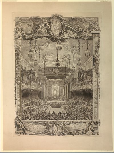 Decoração do Teatro de Charles Nicolas Cochin the younger