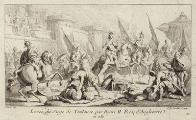 O Rei Henrique II de Inglaterra levanta o seu cerco de Toulouse de Charles Nicolas II Cochin