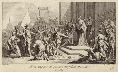 Assassinato de Jean-Etienne Duranti, primeiro Presidente do Parlamento de Toulouse de Charles Nicolas II Cochin