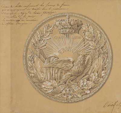 Projeto para a Medalha para Comemorar a Carta de 1830, 1830. de Charles Nicolas Odiot