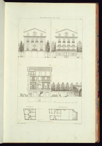 Impressão encadernada (França) de Charles Nicolas Ransonnette