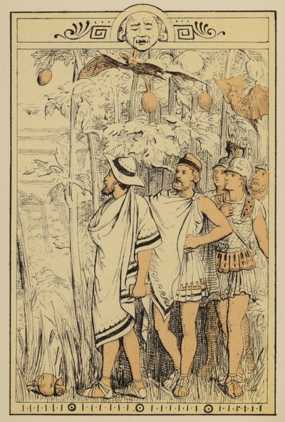 Histórias de Lucian: Aproximando-se da Cidade dos Sonhos (cor litho) de Charles Oliver Murray
