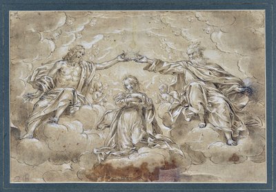 Coroação da Virgem (desenho) de Charles Parrocel