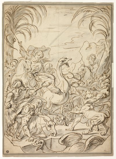 Caça à avestruz de Charles Parrocel