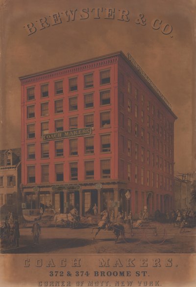 Brewster & Co. Coach Makers, 372 e 374 Broome St., ca. 1860-70 de Charles Parsons