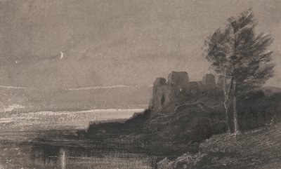 Um Castelo ao Lado da Água ao Luar de Charles Parsons Knight