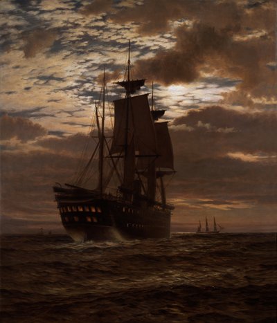 O último tropo indiano, HMS &39;Malabar&39;, 1881 de Charles Parsons Knight