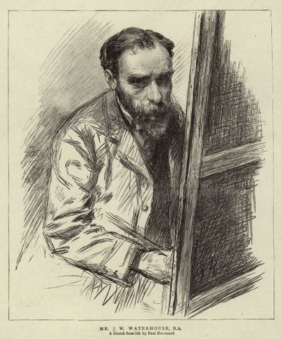 Sr. J W Waterhouse, RA (litho) de Charles Paul (after) Renouard