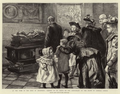 No túmulo do herói de Cartum, visitantes de São Paulo no aniversário da morte do general Gordon de Charles Paul Renouard
