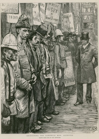 Recrutando os homens do sanduíche: Aceito de Charles Paul Renouard