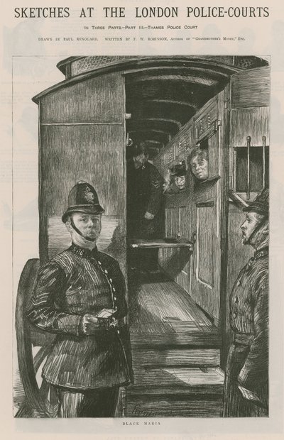 Esboços nos tribunais de polícia de Londres de Charles Paul Renouard