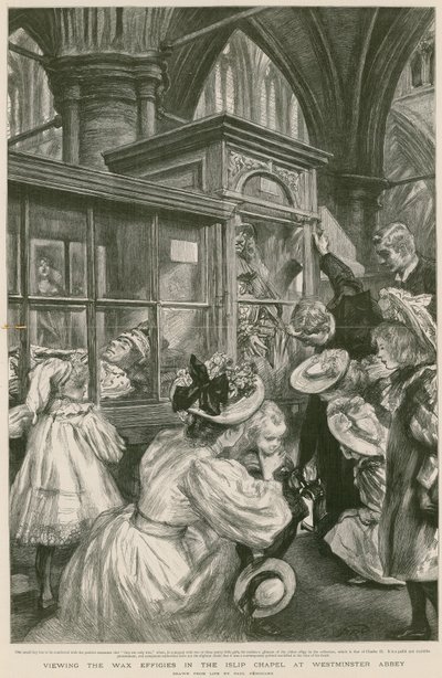 As efígies de cera na capela de Islip na Abadia de Westminster de Charles Paul Renouard