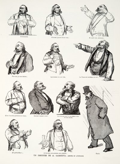 Um discurso do Sr. Gambetta: Gestos e Atitudes, da História da Terceira República, vol. Eu, História Política, pub.1933 de Charles Paul Renouard