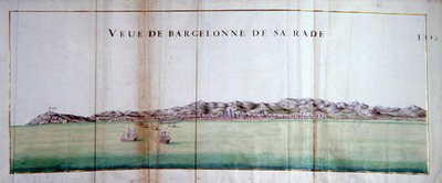 Vista de Barcelona e do seu porto de Charles Pene