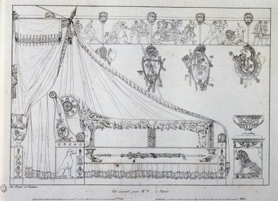 Cama feita para o Sr. T de Paris de Charles Percier