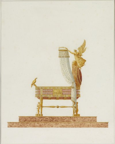 Projeto do berço para Sua Majestade o Rei de Roma, 1811 de Charles Percier