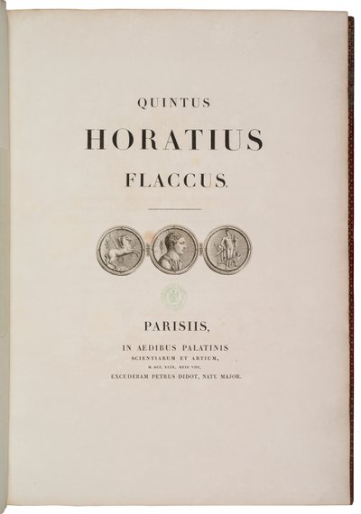 página de título de Horace de Charles Percier