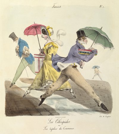 Os Celeripedes ou Os Zéfiros do Comércio de Charles Philipon