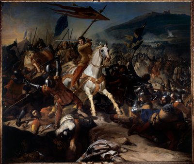 Guerras Flamengas: "A Batalha de Mons en Puelle em 18 de agosto de Charles Philippe Lariviere